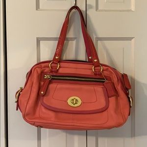 Pink Coach Shoulder Handbag